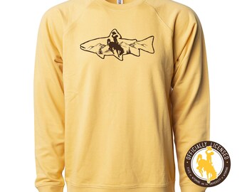 Wyoming Steamboat Trout Crewneck Sweatshirt