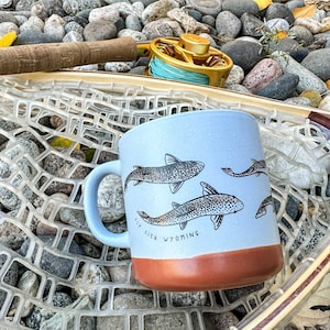 Trout Swimming Ceramic Mug