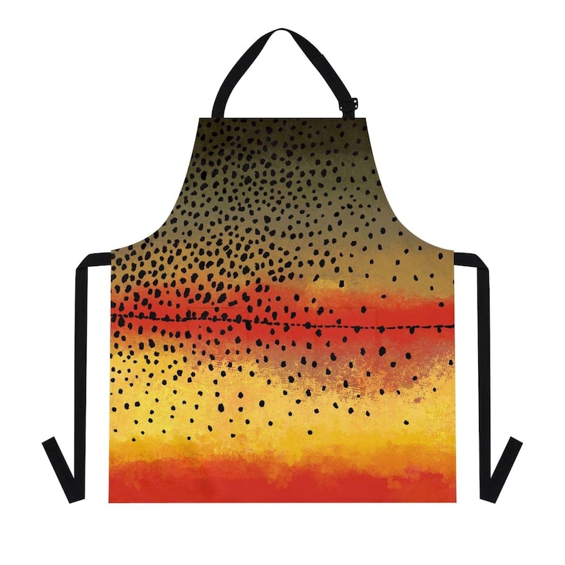 Printify All Over Prints Rainbow Trout Trout Pattern Aprons