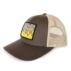 Brown Trout Pattern Patch Hat