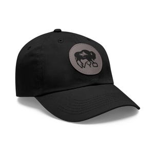 Dad Hat with Wyo Bison Fly Leather Patch
