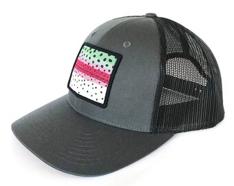 Rainbow Trout Pattern Patch Hat