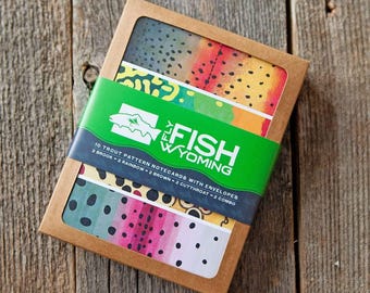 Trout Pattern Notecards