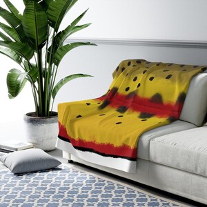 Sherpa Fleece Blanket Throw - Golden Trout Pattern