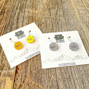 Dry Fly Disk Earrings