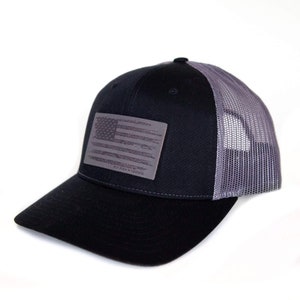 Topo Flag Leather Patch Hat image 1