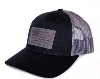 Topo Flag Leather Patch Hat