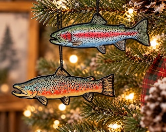 Trout Species Christmas Ornaments