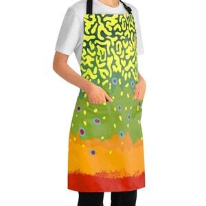 Printify All Over Prints Trout Pattern Aprons