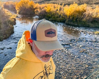 High Country Trout Patch Trucker - Blue & Gold Edition