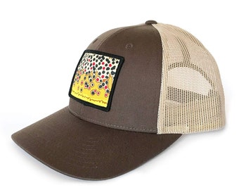 Brown Trout Pattern Patch Hat