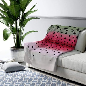 Sherpa Fleece Blanket Throw - Rainbow Trout