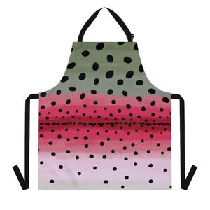 Printify All Over Prints Rainbow Trout Trout Pattern Aprons