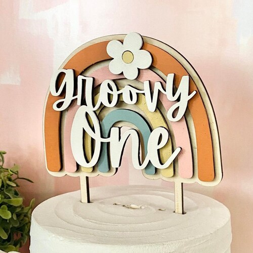 One Groovy Baby Cake Topper - Etsy