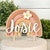 VANGNING "Five Is A Vibe" Cake Topper - Wooden 5th Birthday Decor, Retro Peace Hand, Groovy Theme