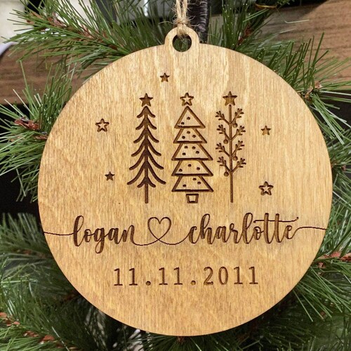 Couples Christmas Ornament Our First Christmas Together Etsy