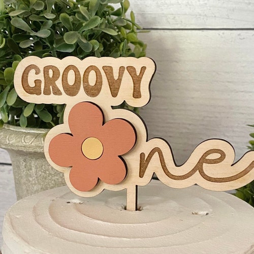 One Groovy Baby Cake Topper - Etsy