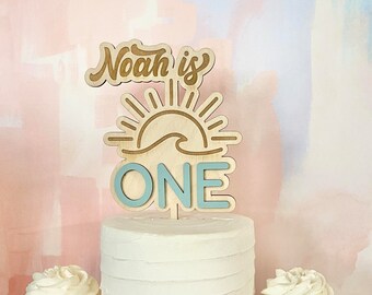 Beach Theme First Wave Cake Topper: Tropical 1st Birthday - Etsy