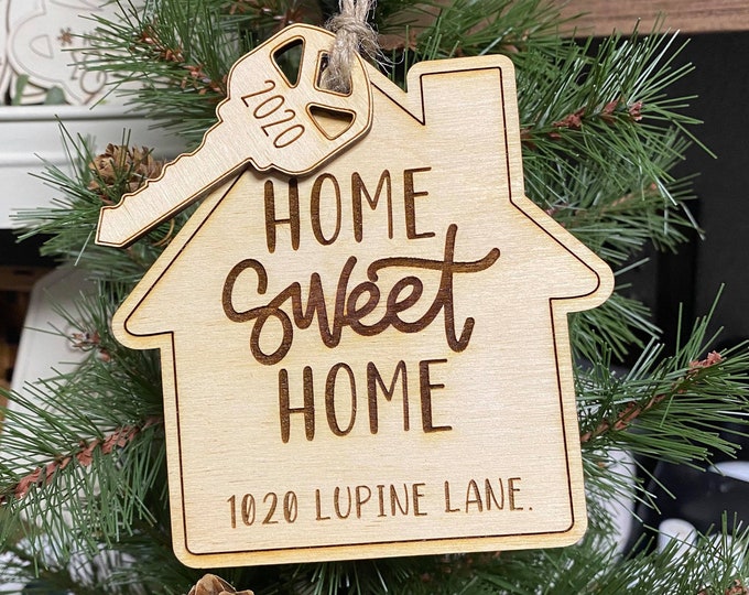 Our First Christmas Ornament 2022, Wooden House Christmas Ornament, New Home Gift, Housewarming Gift, First Christmas In Our New Home Gift