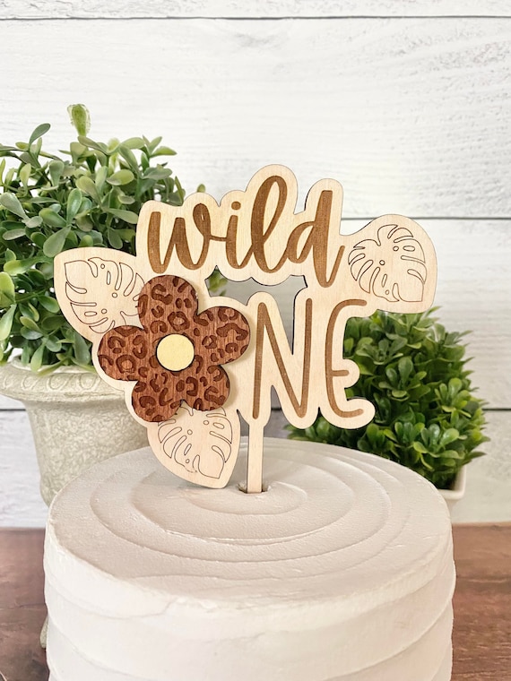 Wild One Cake Topper Boho Cake Topper Jungle Themed Party - Etsy