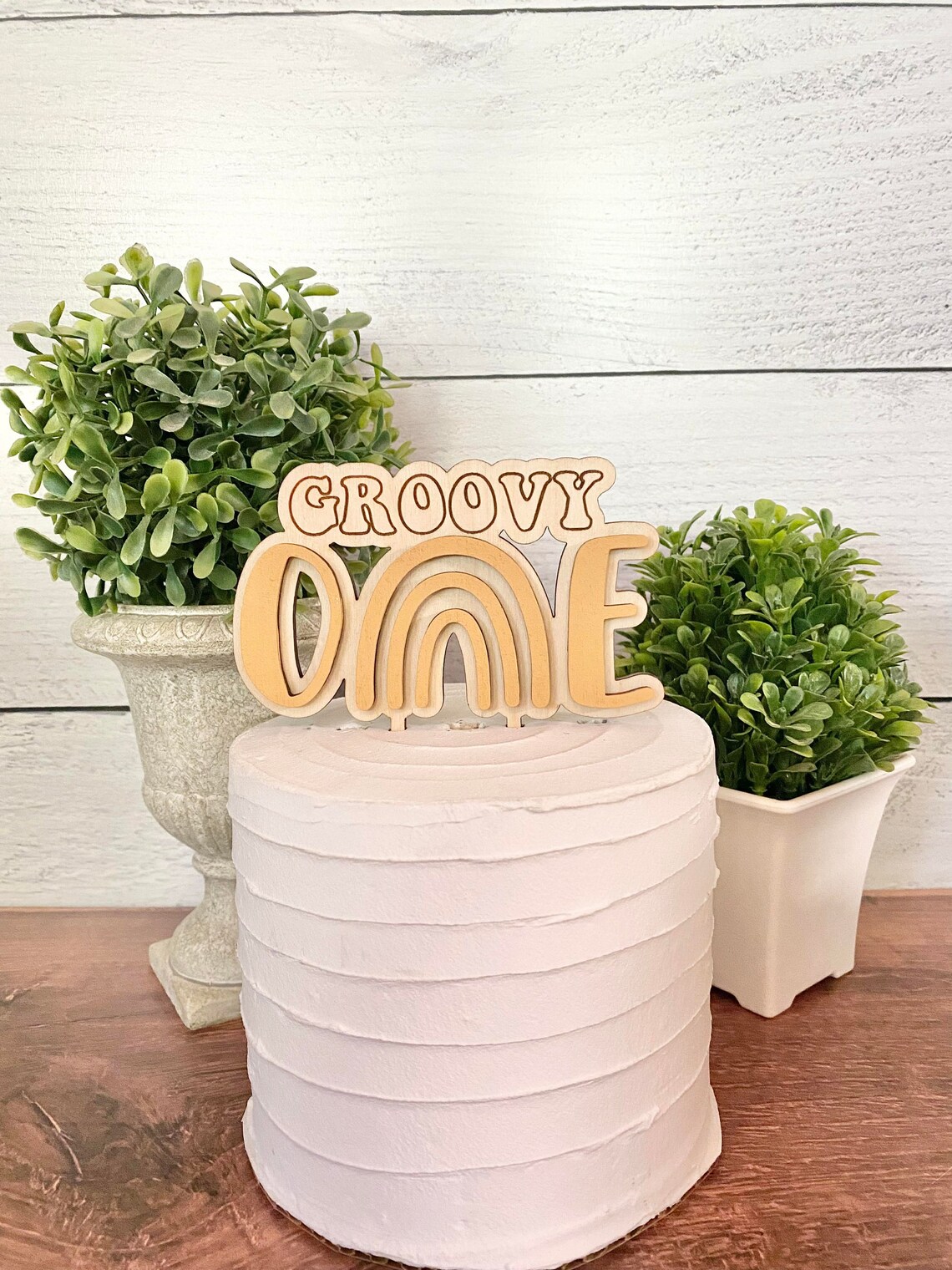 Groovy One Cake Topper Boho Cake Topper First Birthday Cake Etsy