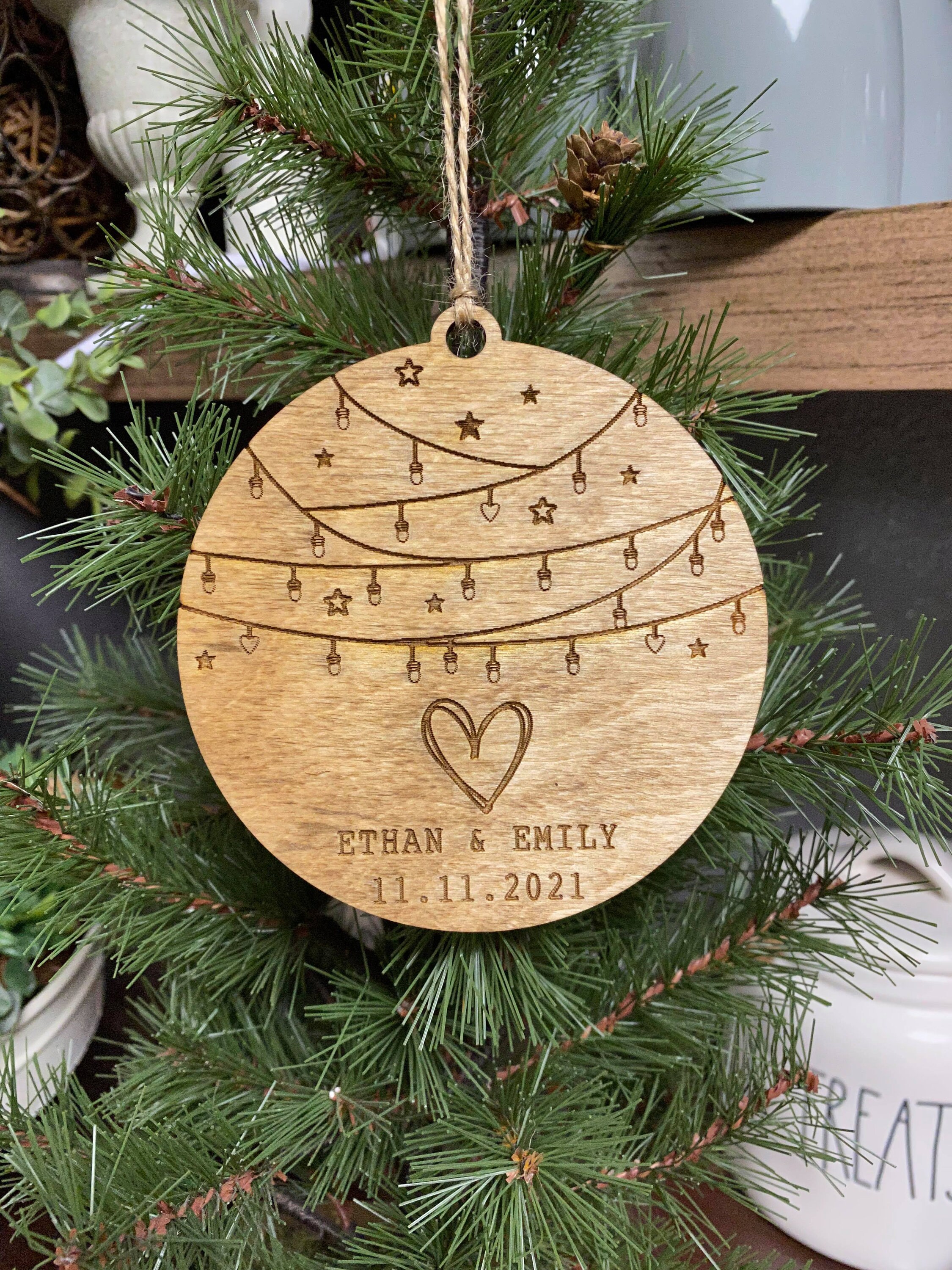 Gifts For Couple Personalized Christmas Ornament 01ACDT121024TM Gift For Christmas