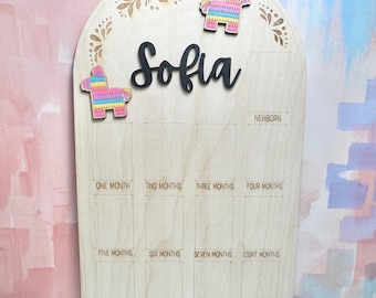 First Fiesta Milestone Photo Board: 3D Piñata Birthday Decor