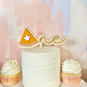 Pumpkin Pie Cake Topper, Sweet One Themed Fall Birthday Party, First Birthday Decor,