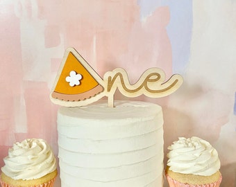 Pumpkin Pie Cake Topper, Sweet One Themed Fall Birthday Party, First Birthday Decor,