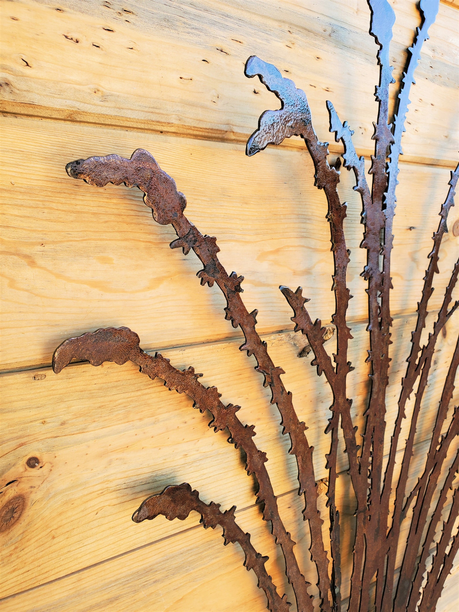 Iron Ocotillo Succulent Cactus 42 x 27 Flat Wall Etsy