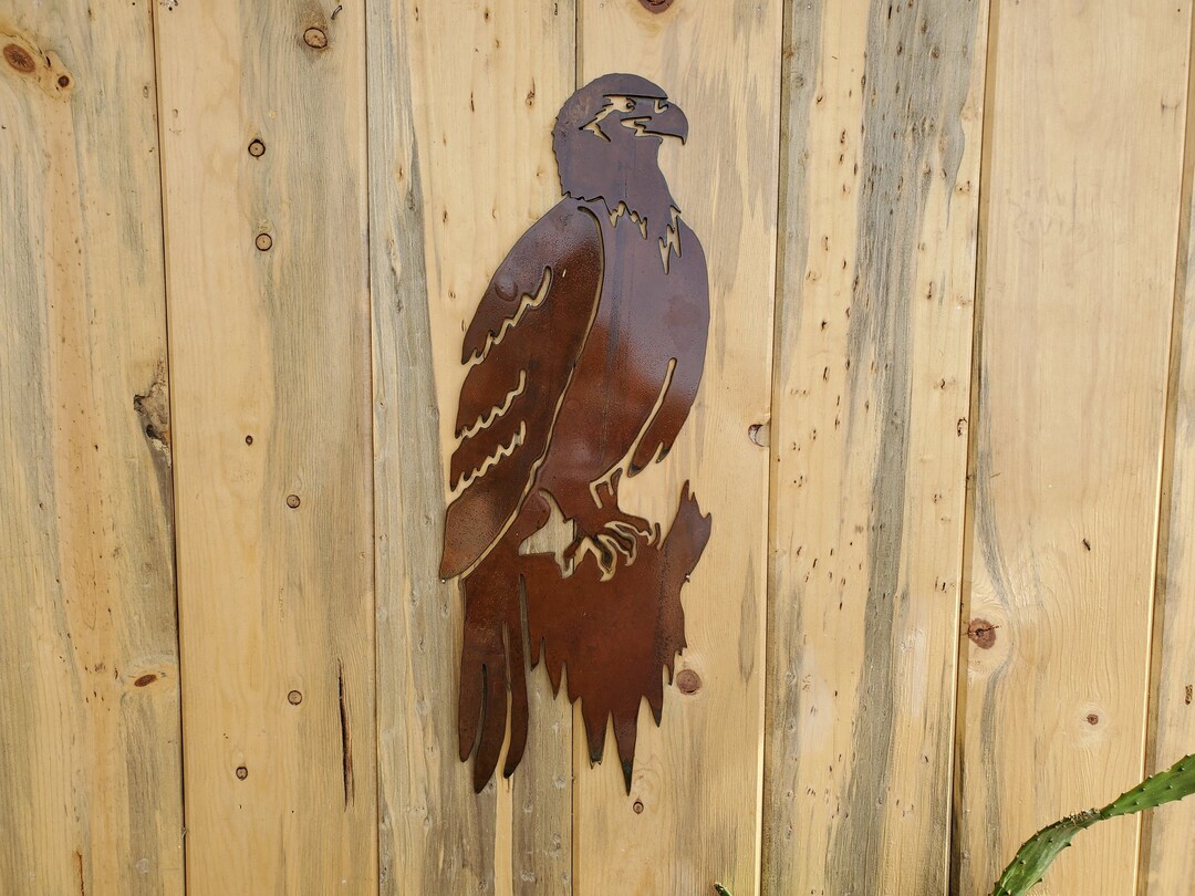 Iron Bald Eagle | Metal Wall Art ~ American Iron Forest Desert Garden ...