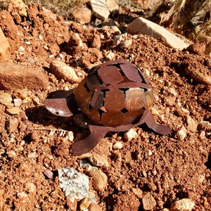 Iron Desert Tortoise Metal Yard Art Garden Gnome Southwest Sonoran Desert Arizona Yard Decor Turtle Shell Cute Reptile Indoor Outdoor image 9