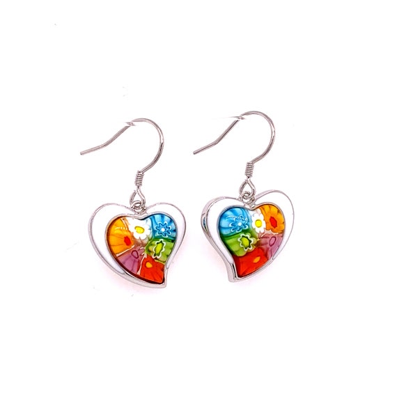 Swirl Mosaic Earrings - Multi Color Swirl Mosaic Earrings - Multi Color