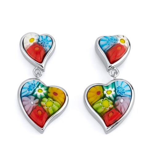 Orecchini In Vetro Di Murano Millefiori – Fatti A Mano A Venezia – Multicolore