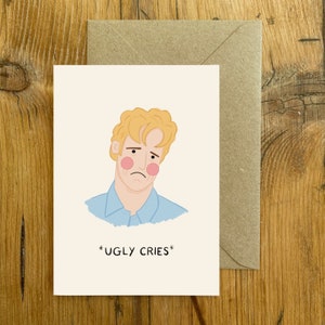 Biglietto d'auguri di Dawson's Creek / Biglietto A6 vuoto con busta marrone in carta kraft / Dawson Leery, Pacey, programma televisivo, personaggio, nostalgia anni '90, sarcastico