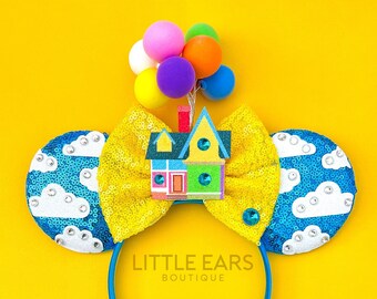 Up  Inspired Mouse Mouse Ears, Magical Up Ears, Up, Grape Soda Cap, Grape Soda Ears, Up Gifts, Gifts for Her, House Ears, Mickey Ears