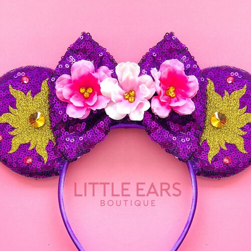 Mouse Ears,  Rapunzel Ears,  Lost Princess Ears, Mouse Ears,  Headband Ears, Headband, Rapunzel, Princess Ears, Flower Ears, Mickey Ears