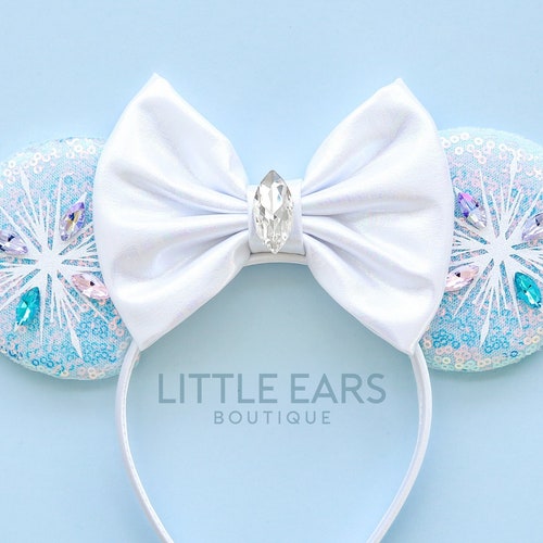 Ice Frozen Mouse Ears, Snowflake Ears, Snow Princess  Ears, ,  Ears, Magical Princess Ears, Magical Gift, Snow Ears, Mickey Ears