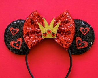 Ready to Ship|Alice in Wonderland Ears|Queen of Hearts Ears|Disney Ears|Minnie Ears