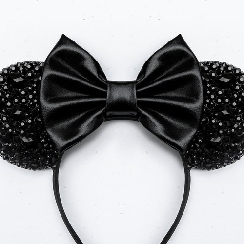 Mouse Ears,  Headband Ears, Deep Black Sparkle Ears,  Black Ears, Sparkle Collection, Magical Ears,  Mouse Ears, Magical Mouse Ears