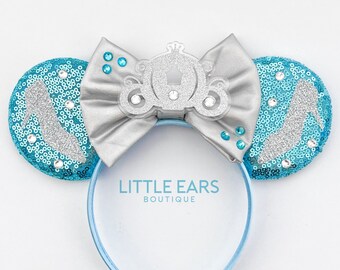 Disney Ears, Cinderella Ears, Cinderella Mickey Ears,  Cinderella Disney Ears, Princess Ears, Mickey Ears, Cinderella Minnie Ears