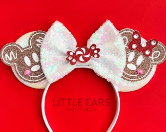Mickey and Minnie Gingerbread Ears / Christmas Ears /  / Disney Gingerbread Ears / Minnie Ears / Disney Very MerriestMickey Ears