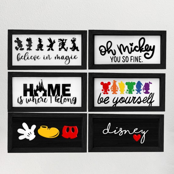 Disney Home Decor Mickey Home Decor Disney Gifts Wall Decor Etsy