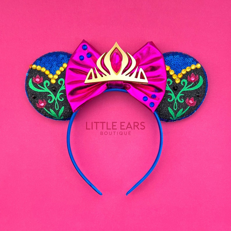 Disney Ears Anna Ears Frozen Ears Anna Mickey Ears Frozen Etsy