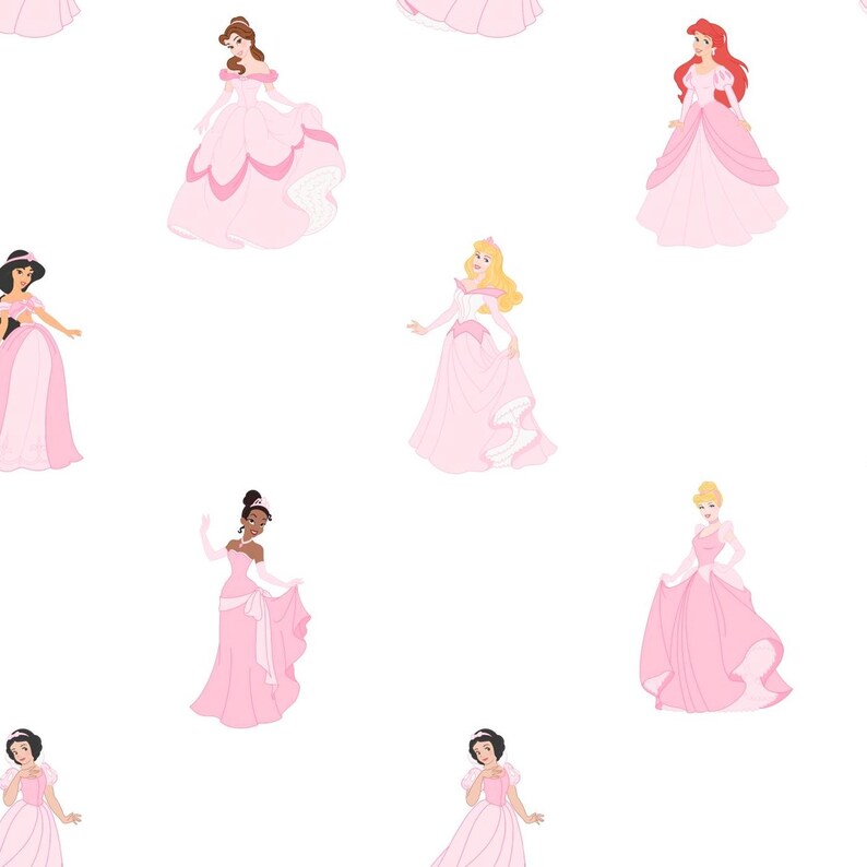 Princess Seamless Pattern, Repeating, Disney, Disneyland, Cinderella ...