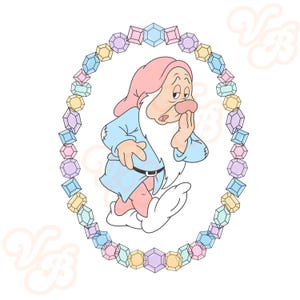 7 nains, blanc comme neige, Disney, Disneyland, Disneyworld, clipart, png, film, doc, heureux, somnolent, grincheux, abruti, étouffant, timide, cadre