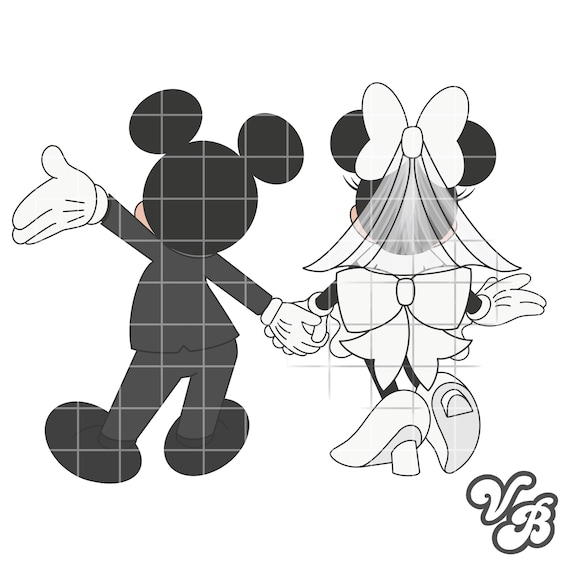 ミッキーとミニーの結婚式の日のPNG、ディズニー、バラ、愛