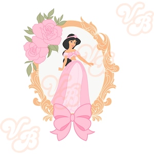 Princess, princesses, Disney, belle, Cinderella, Tiana, jasmine, aurora, Snow White, Ariel, heart locket, dresses, pink, coquette, bows,