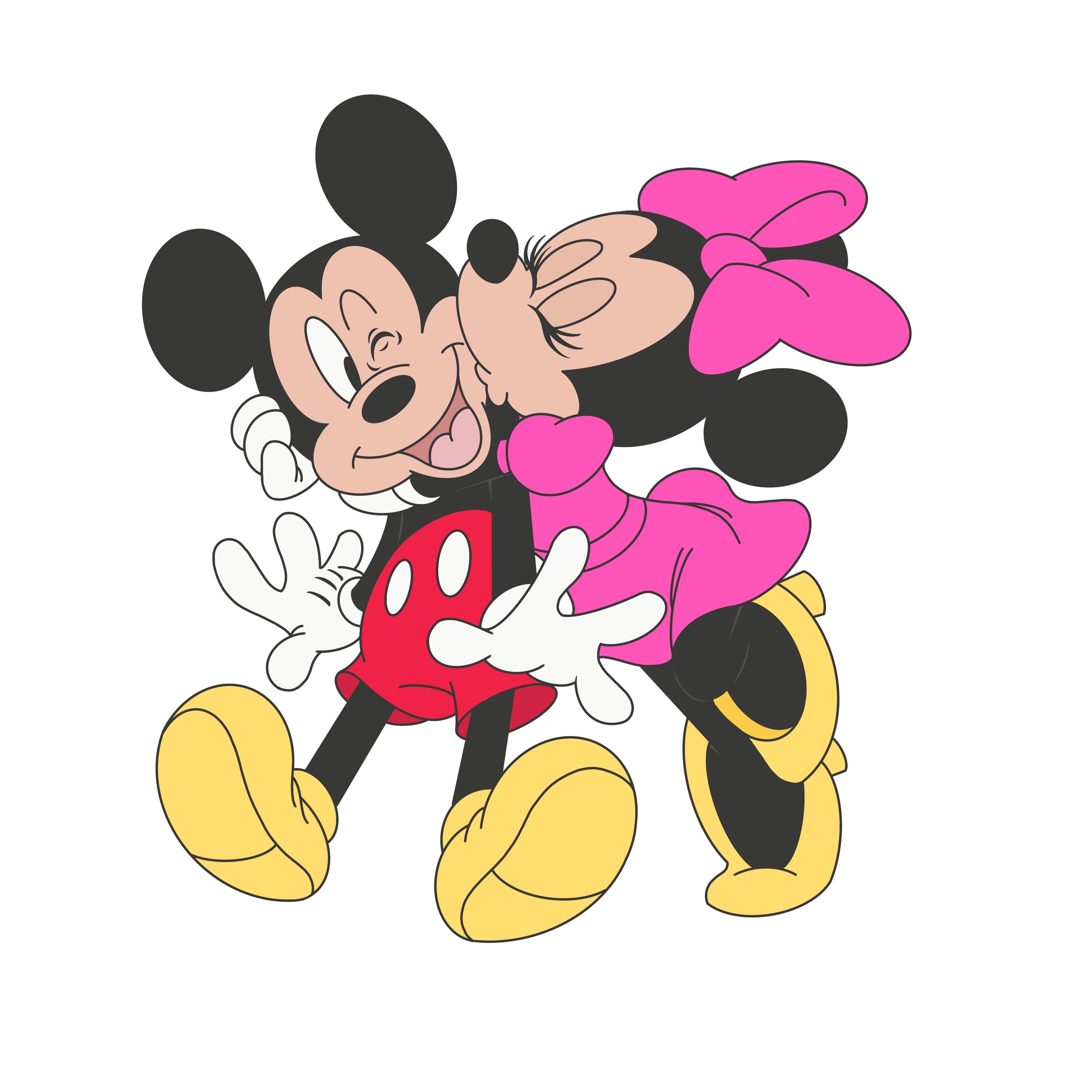 ミッキーとミニーのバレンタインデー PNG、ディズニー、バラ、愛