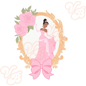 Princess, princesses, Disney, belle, Cinderella, Tiana, jasmine, aurora, Snow White, Ariel, heart locket, dresses, pink, coquette, bows,